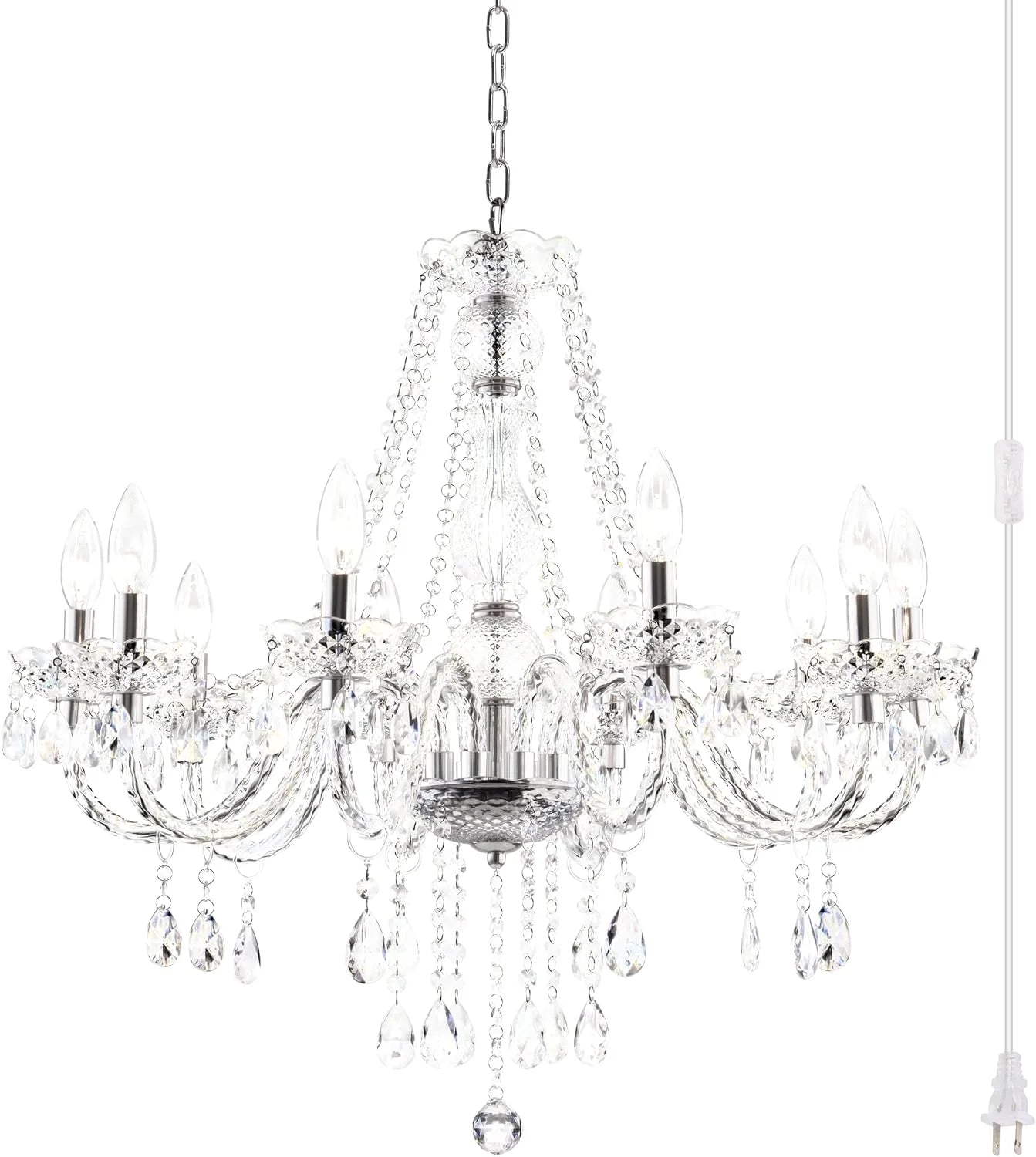Special Crystal Clear Chandelier 5-Light Pendant Ceiling Lighting Fixture