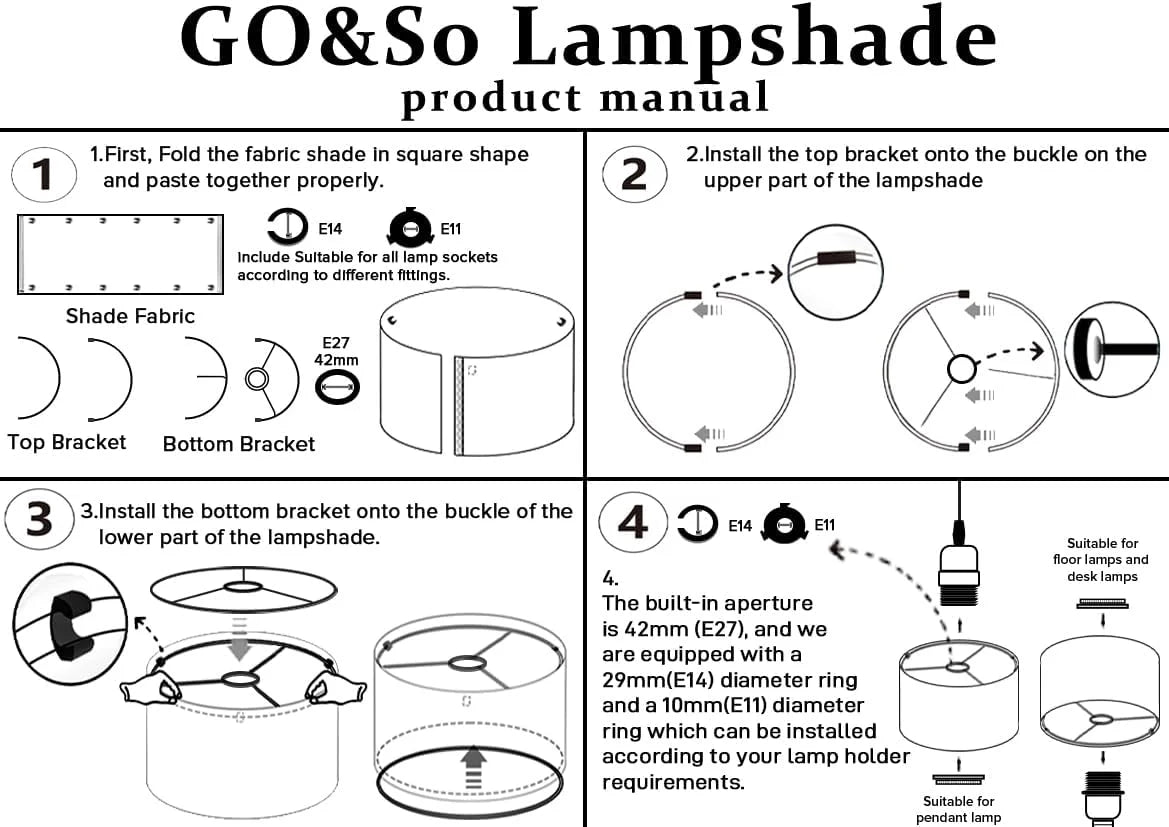 Special GO&SO Lamp Shades Set of 2, Modern Lamp Shades For Table Lamps Replacement - Image 37