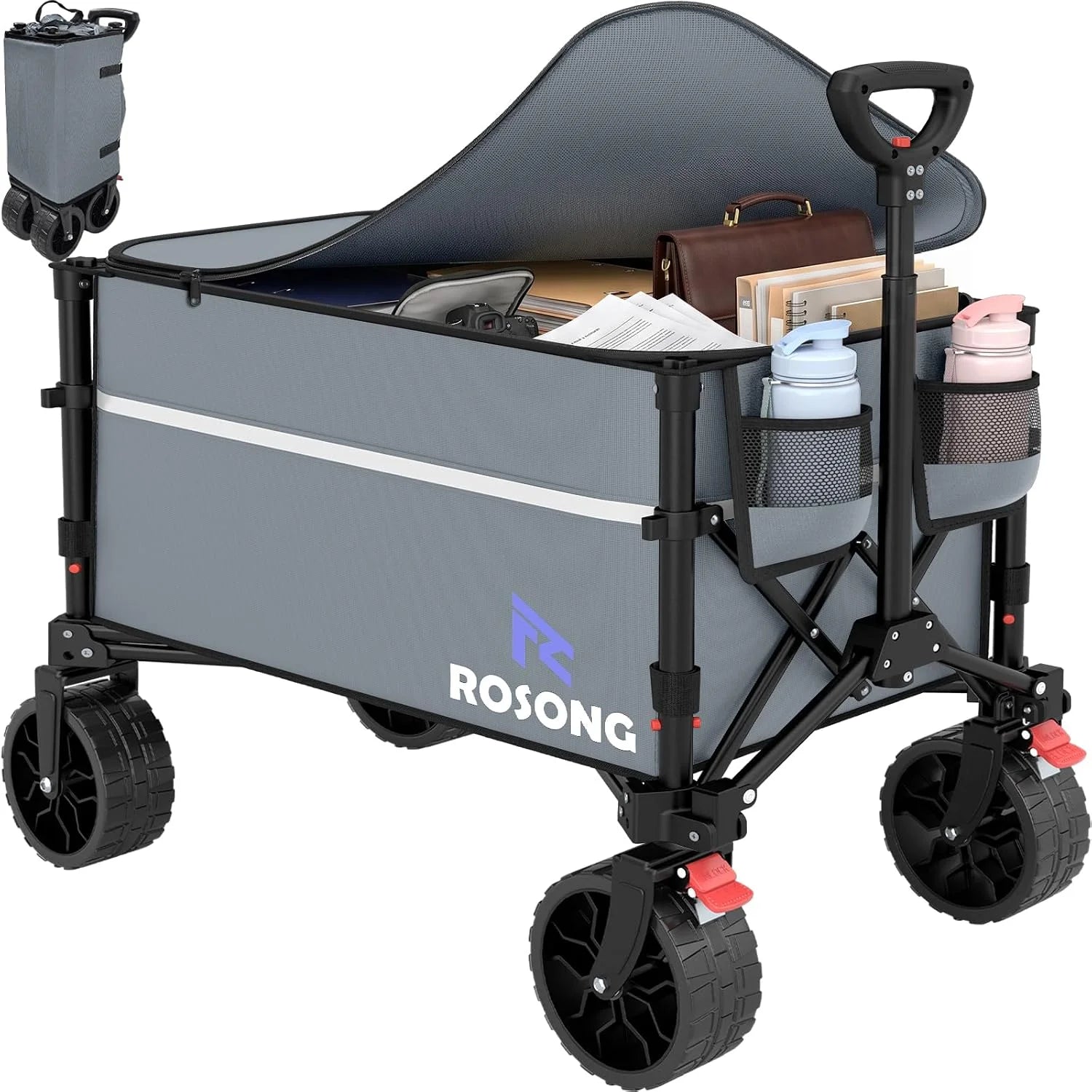 Special Collapsible Wagon Cart with Wheels Foldable – Folding Utility Heavy Duty Wagons Carts for Grocery Sports Garden Shopping Camping - Image 11