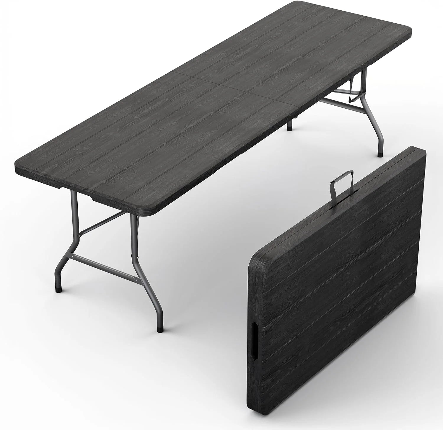 Special Our Modern Space 8 Feet Foldable Table with Built in Handle & Steel Legs, Heavy Duty Portable - Image 8