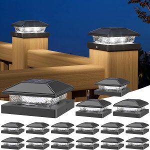 Special Solar Post Cap Lights, 4×4 Post Solar Light Cool White, White 12 Pack ” For Home Projects