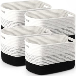 Special Storage Organizing Baskets, 11”Lx9”Wx8”H Woven Baskets for Storage Toys, Towels, Books
