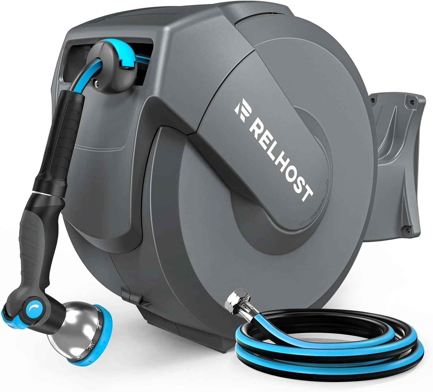 Special Retractable Garden Hose Reel, 5/8 in x 100 ft Wall Mount Heavy Duty Hose Reel with Any-Length Lock