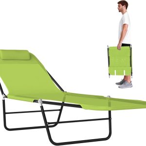 Special Outsunny Folding Chaise Lounge Chair, Pool Sun Tanning Chair