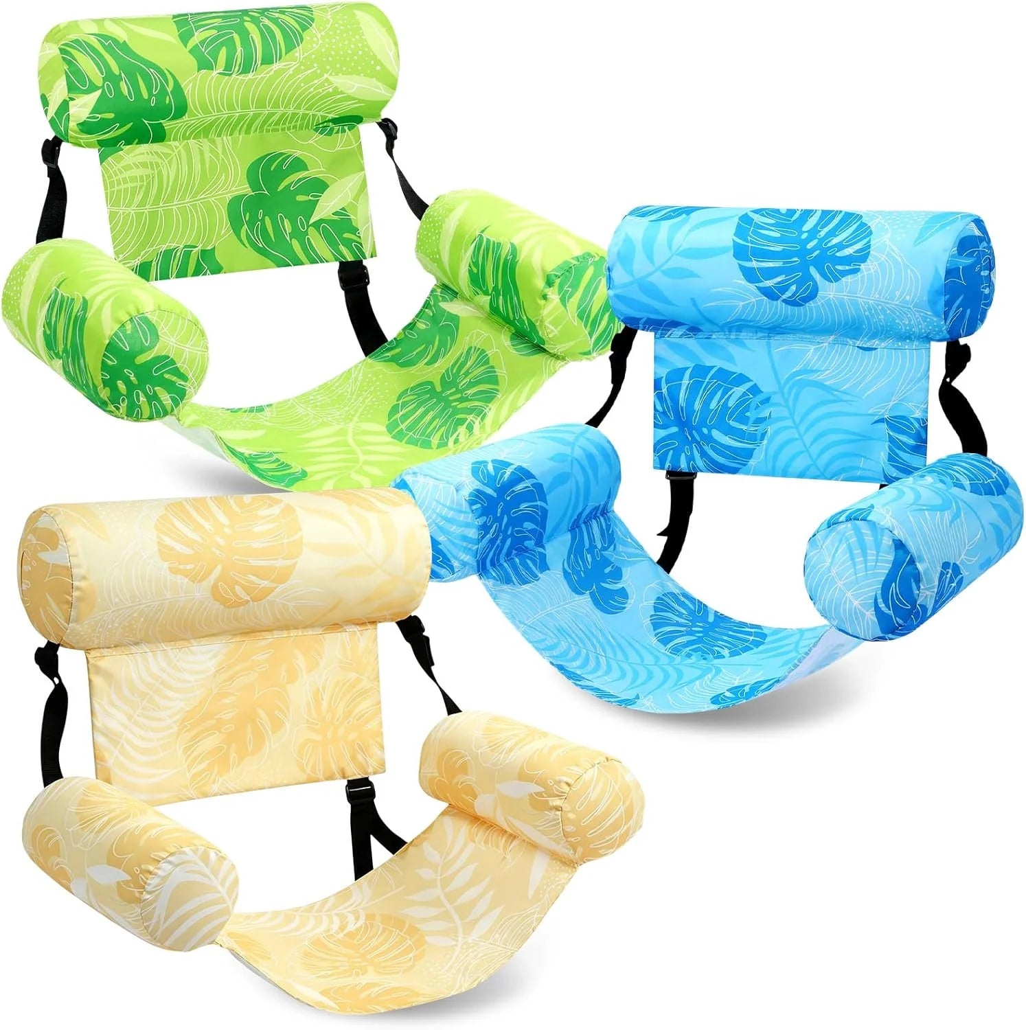 Special 3 Pack Inflatable Pool Floats Chairs Adult Floating Lounge Chair Adjustable Hammock Water Floating Chair - Image 3