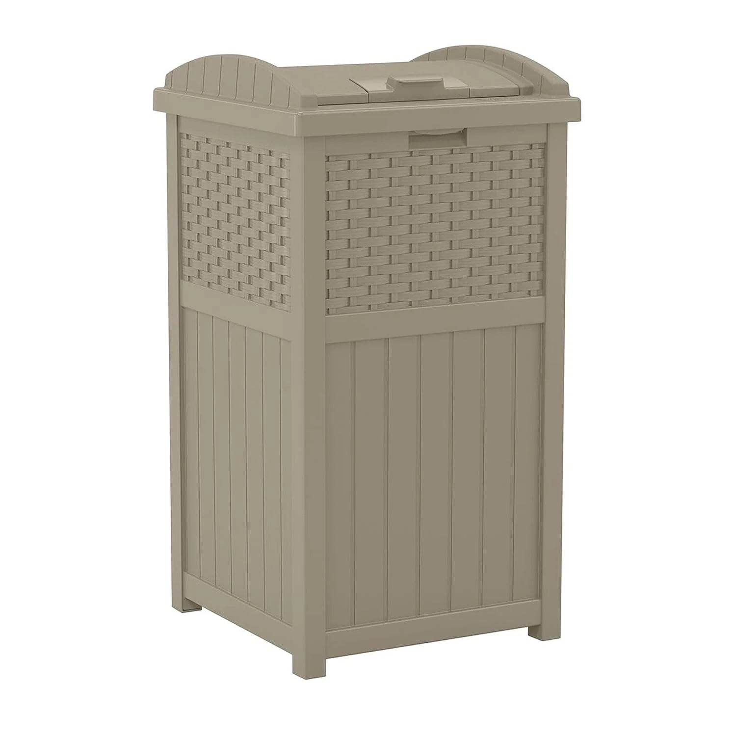 Special Suncast 33 Gallon Commercial Outdoor Trashcan Hideaway with Lid for 30 to 33 Gallon Trash Bags for Garage, Backyard - Image 5