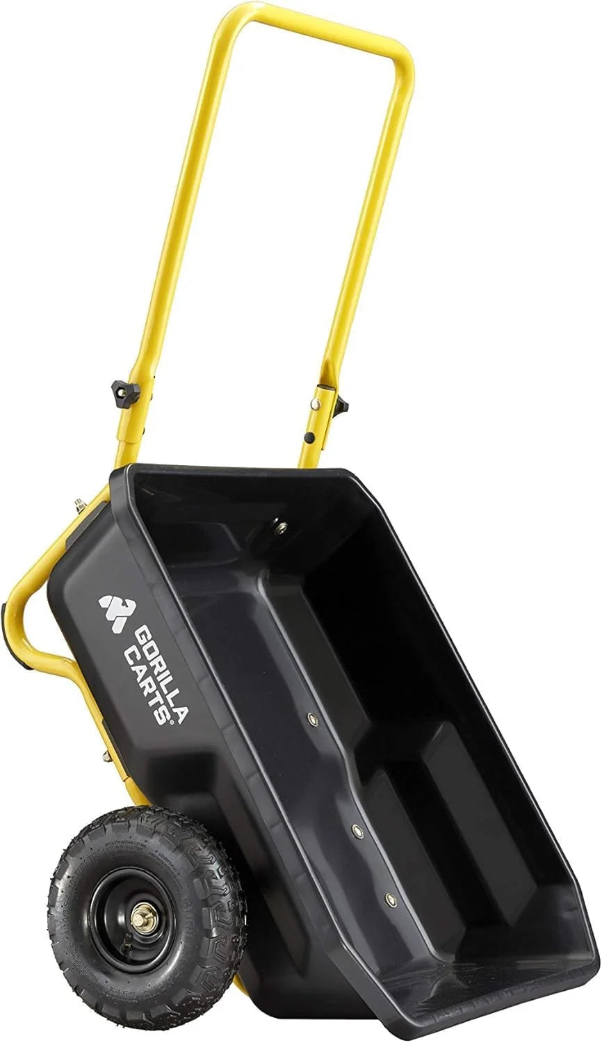 Special Carts GCR-4 Poly Dump Cart, 2-Wheel Garden Wagon with Foldable Handle, 4 cu ft, 300 lb. Capacity - Image 8