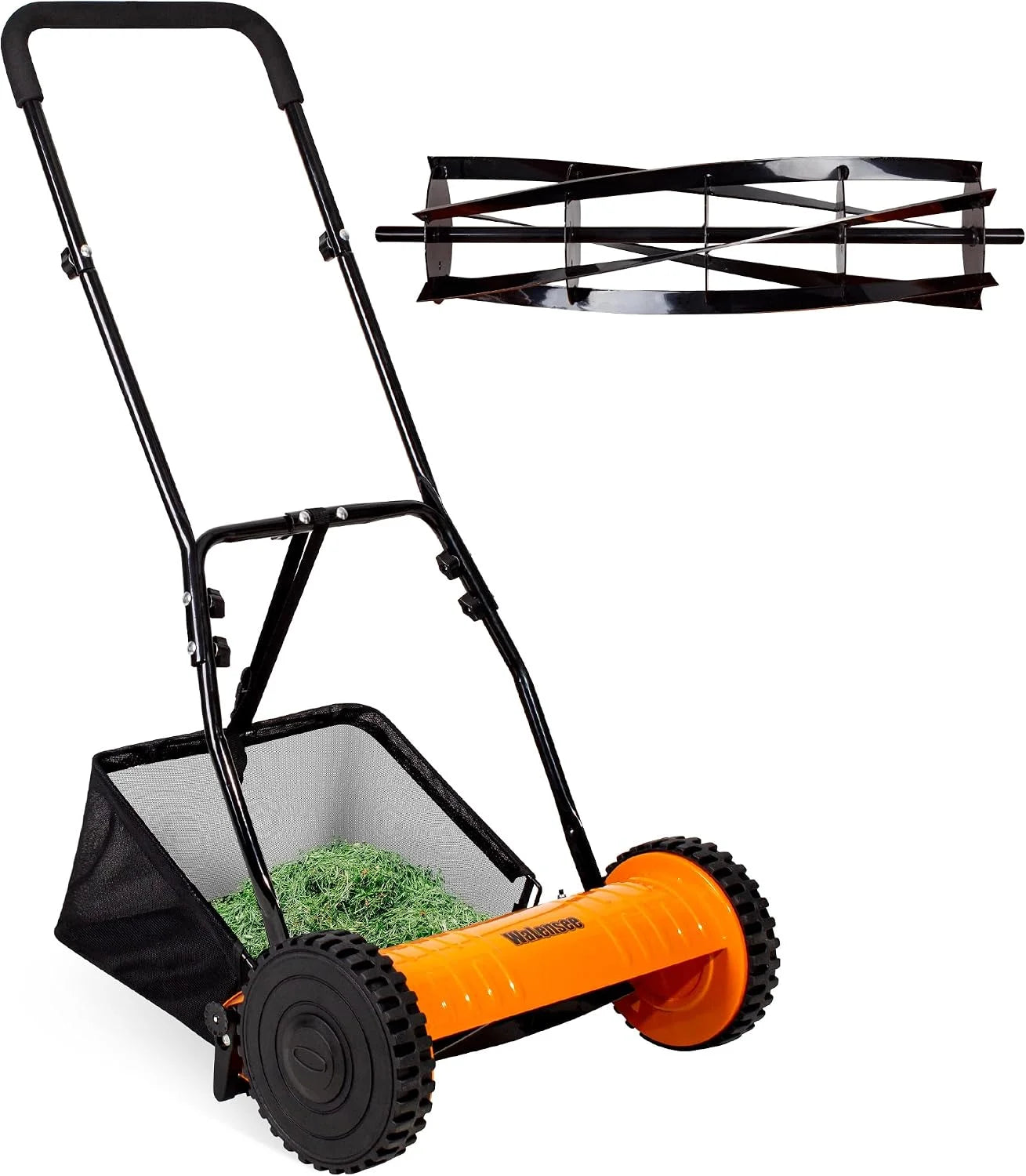 Special 18-Inch Manual Lawn Mower, 5-Blade Push Reel, 9 Heights – For Lawn Care - Image 4