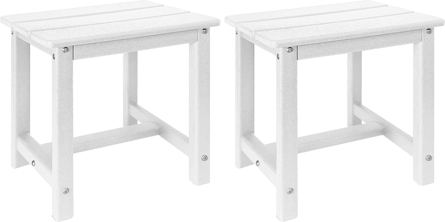 Special Adirondack Square Outdoor Side Table,2-Tier Storage Patio Side Table - Image 10