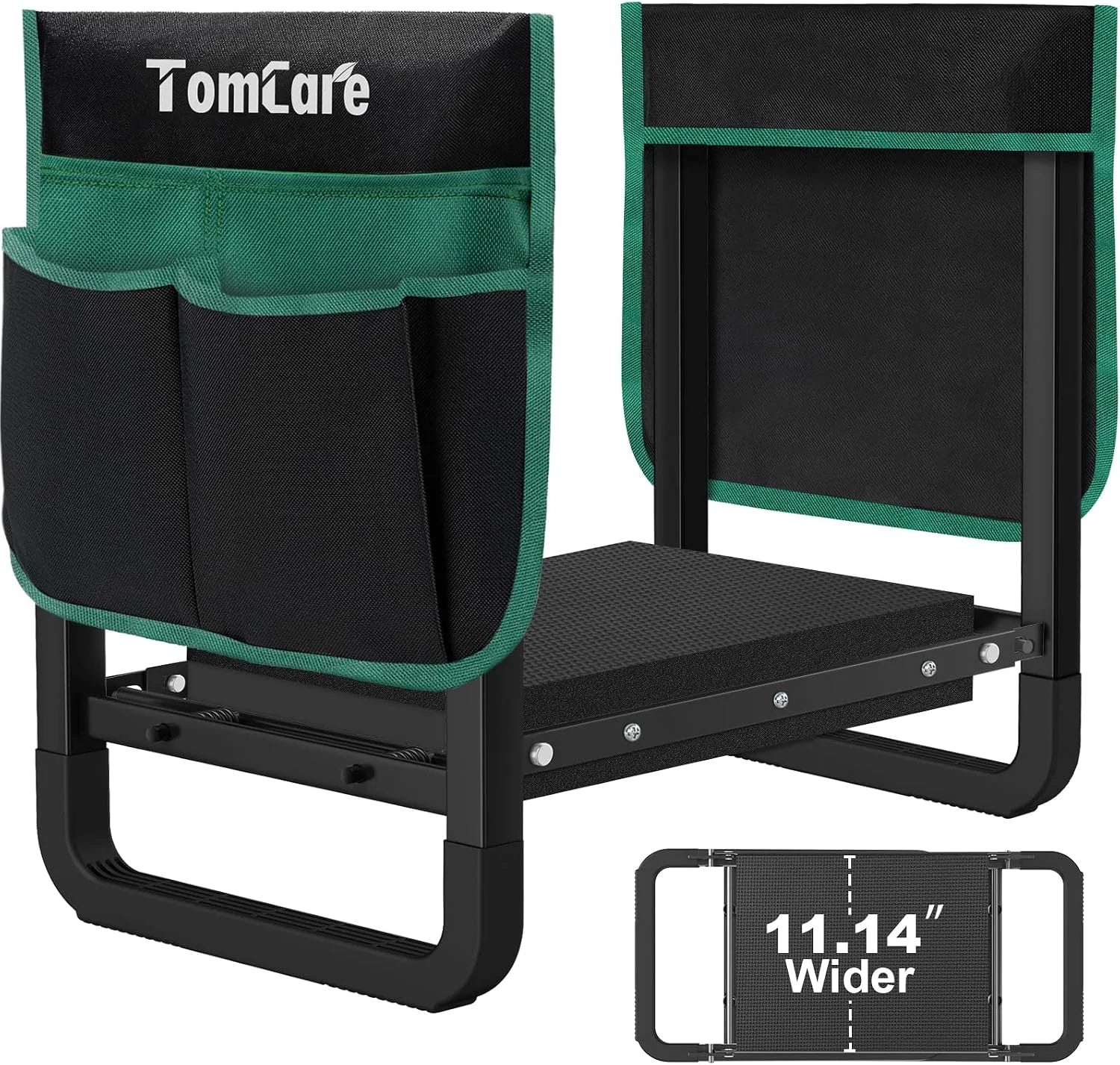 Special TomCare Garden Kneeler and Seat 11.12″ Wider Larger Soft Kneeling Pad Garden Bench with 2 Large Tool Pouches Heavy Duty - Image 6