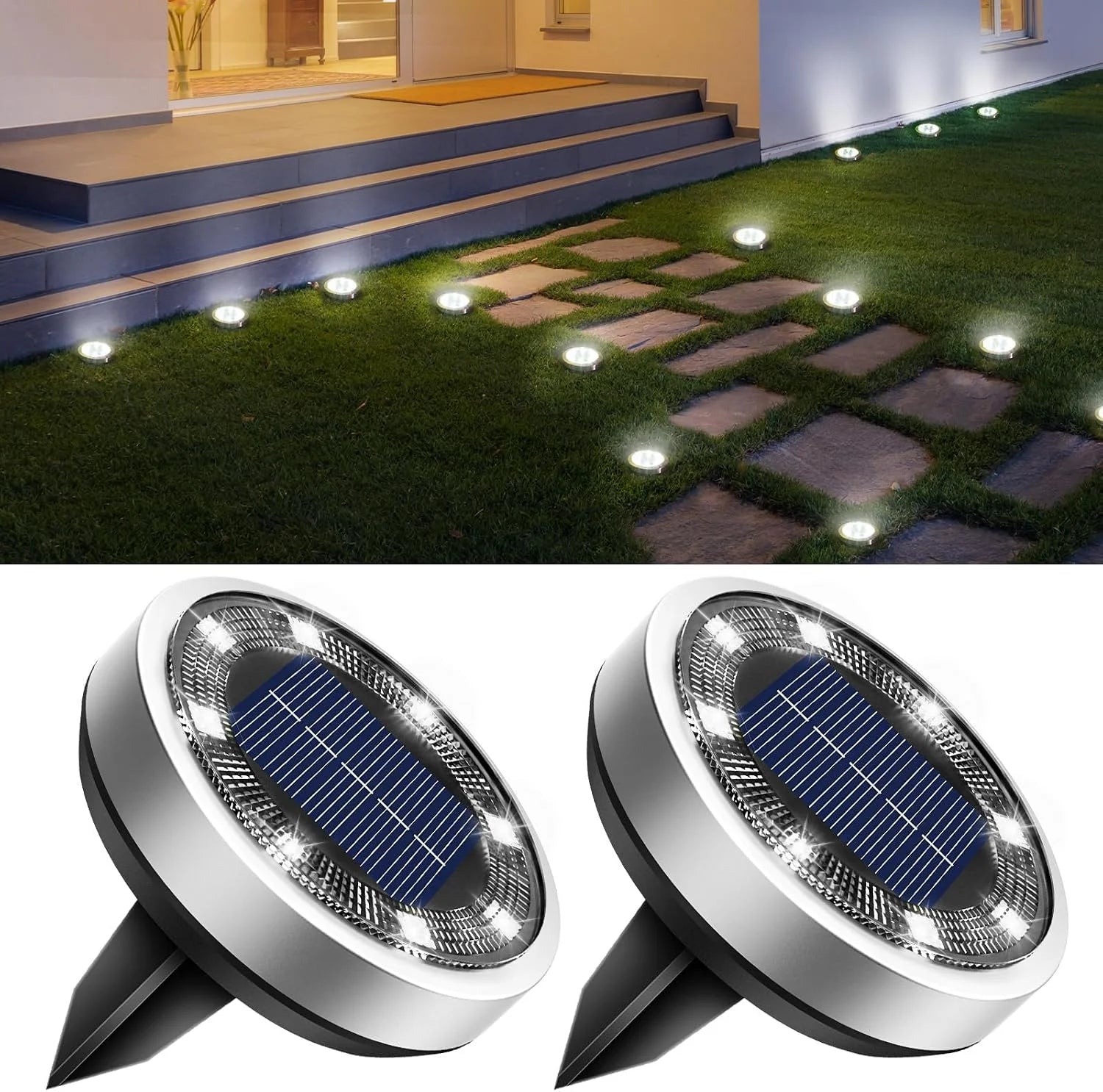 Special 16 Pack Solar Lights Outdoor Waterproof, 8 LED Solar Ground Lights – For Home Projects - Image 6