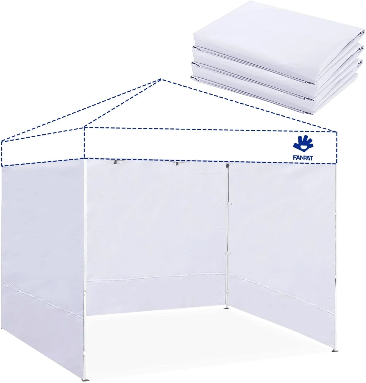Special 10×10 Canopy Sidewalls for Canopy Frame, White (3Pcs Sidewalls Only) - Image 13
