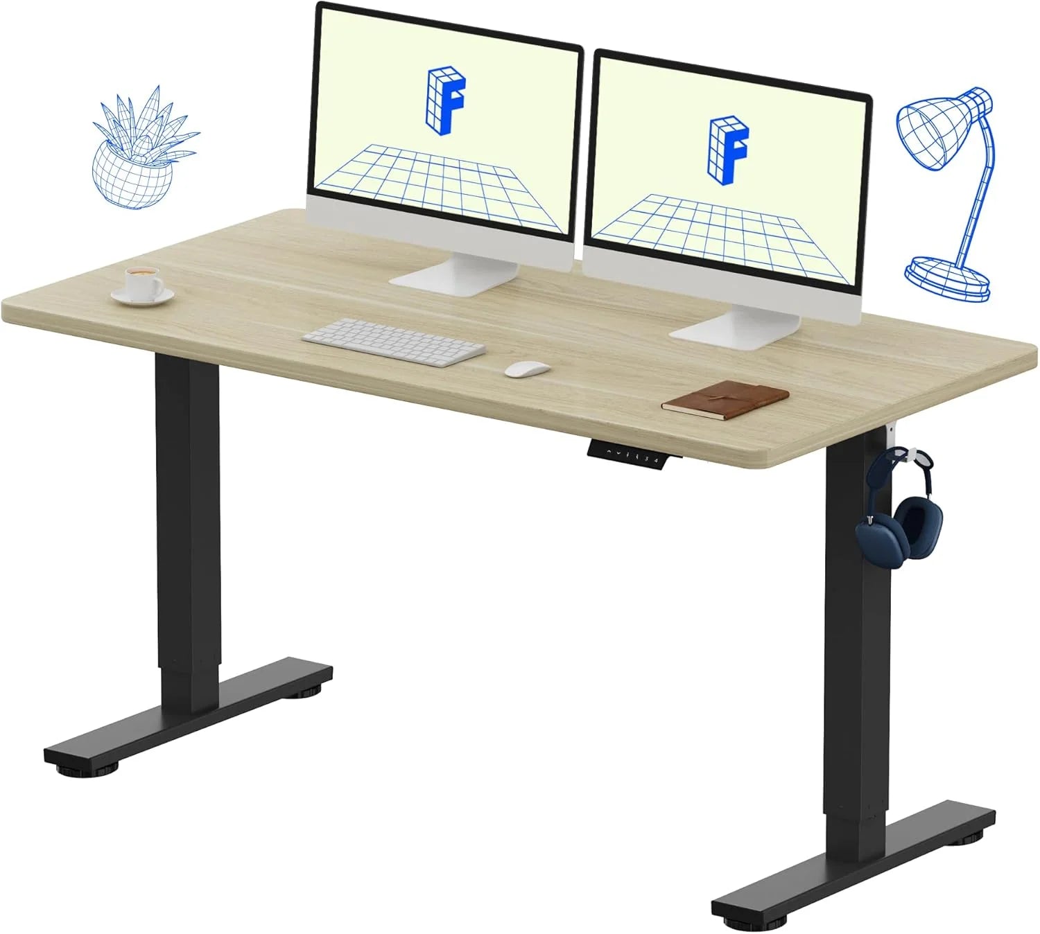 Special FLEXISPOT EN1 One-Piece Standing Desk, Electric Adjustable with 4 Memory Presets, 176 LBS Capacity, 48×24 Black - Image 34