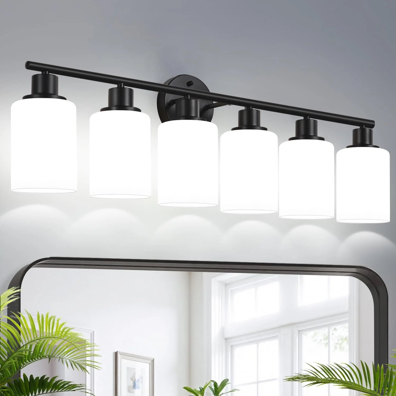 Special Zarbitta 3-Light Bathroom Light Fixtures, 17.23 Black Modern Vanity Lights with Clear Glass Shade - Image 3