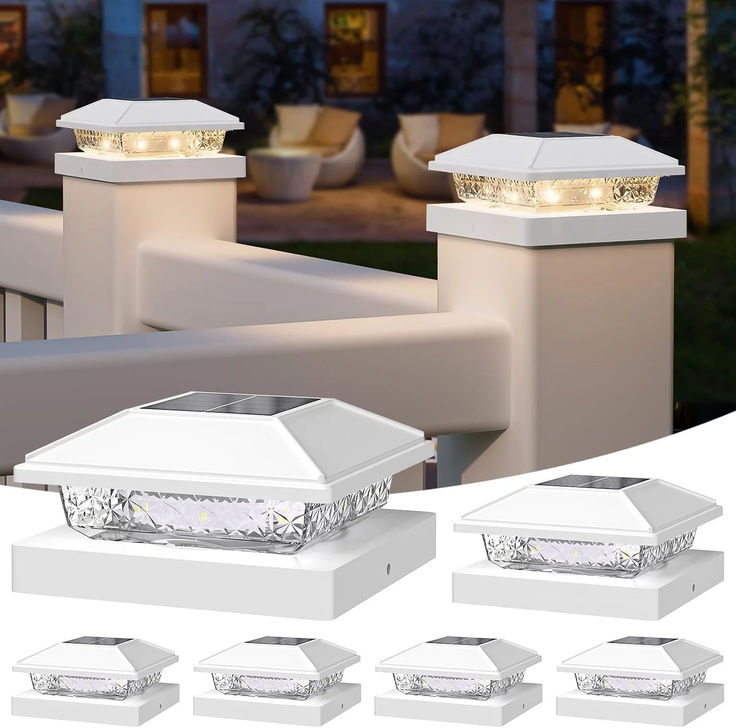 Special Solar Post Cap Lights, 4×4 Post Solar Light Cool White, White 12 Pack ” For Home Projects - Image 12
