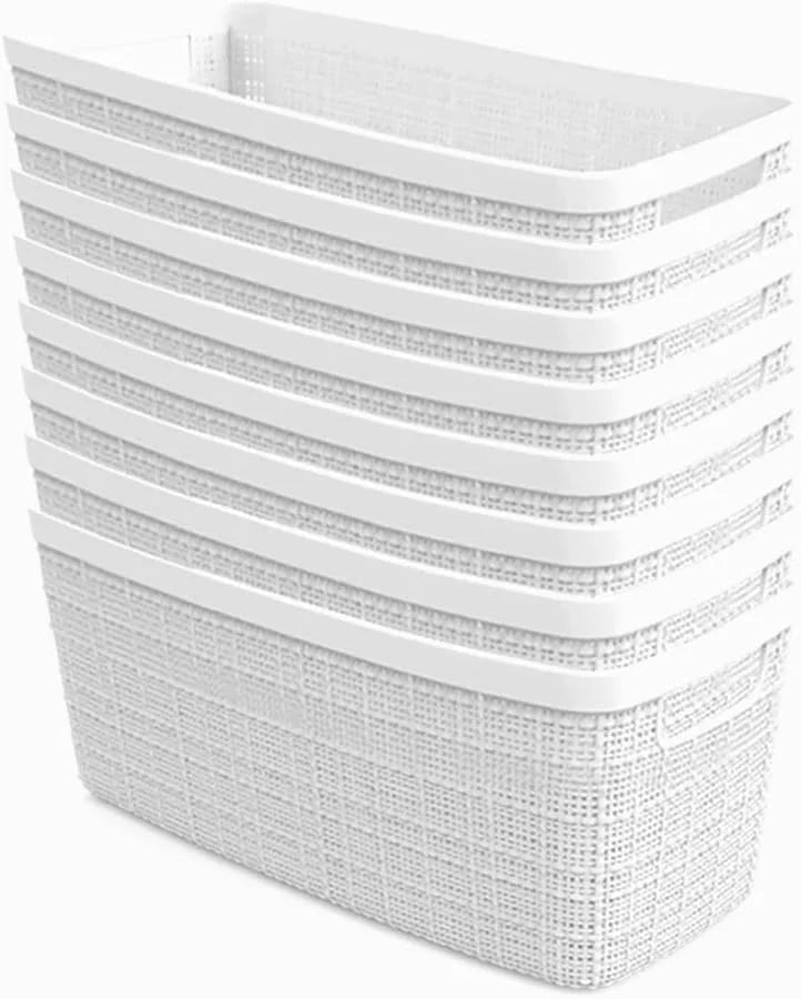 Special Curver Set of 4 Large Cube 17L Jute Decorative Plastic Organization and Storage Baskets, Perfect Bins for Home - Image 18