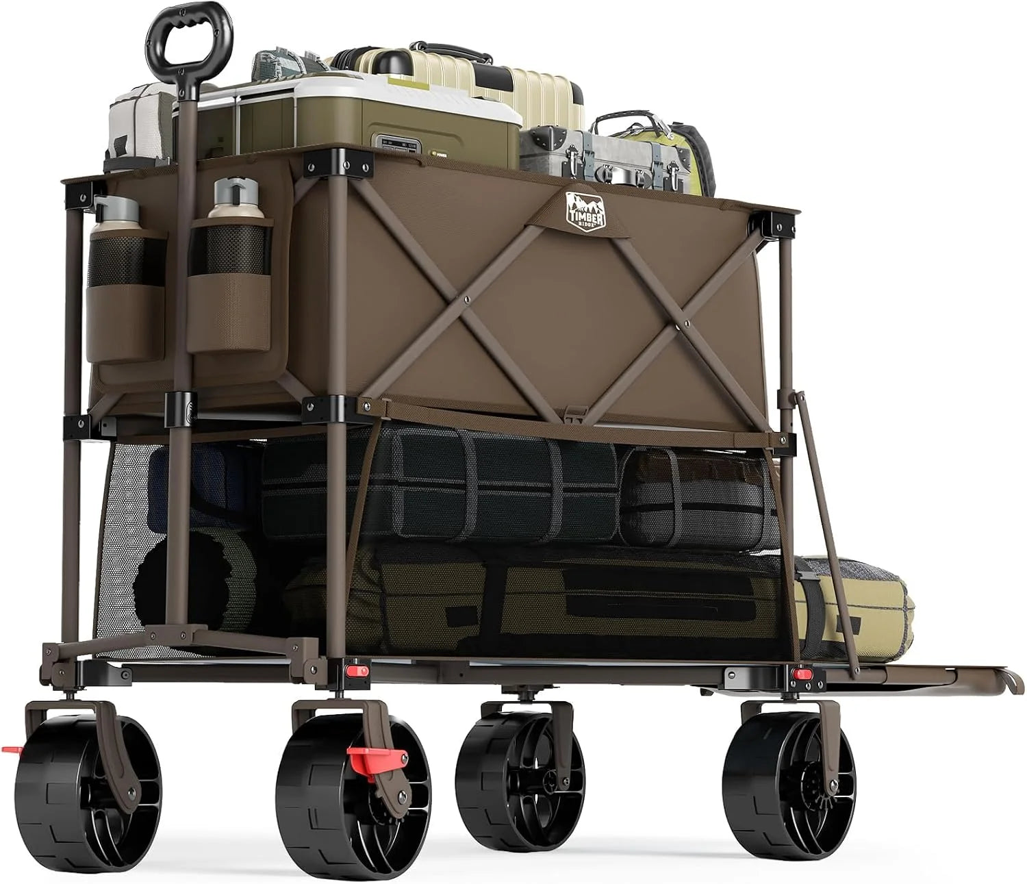 Special TIMBER RIDGE 400L Folding Double Decker Wagon with Brakes, 54 Extra Long - Image 9