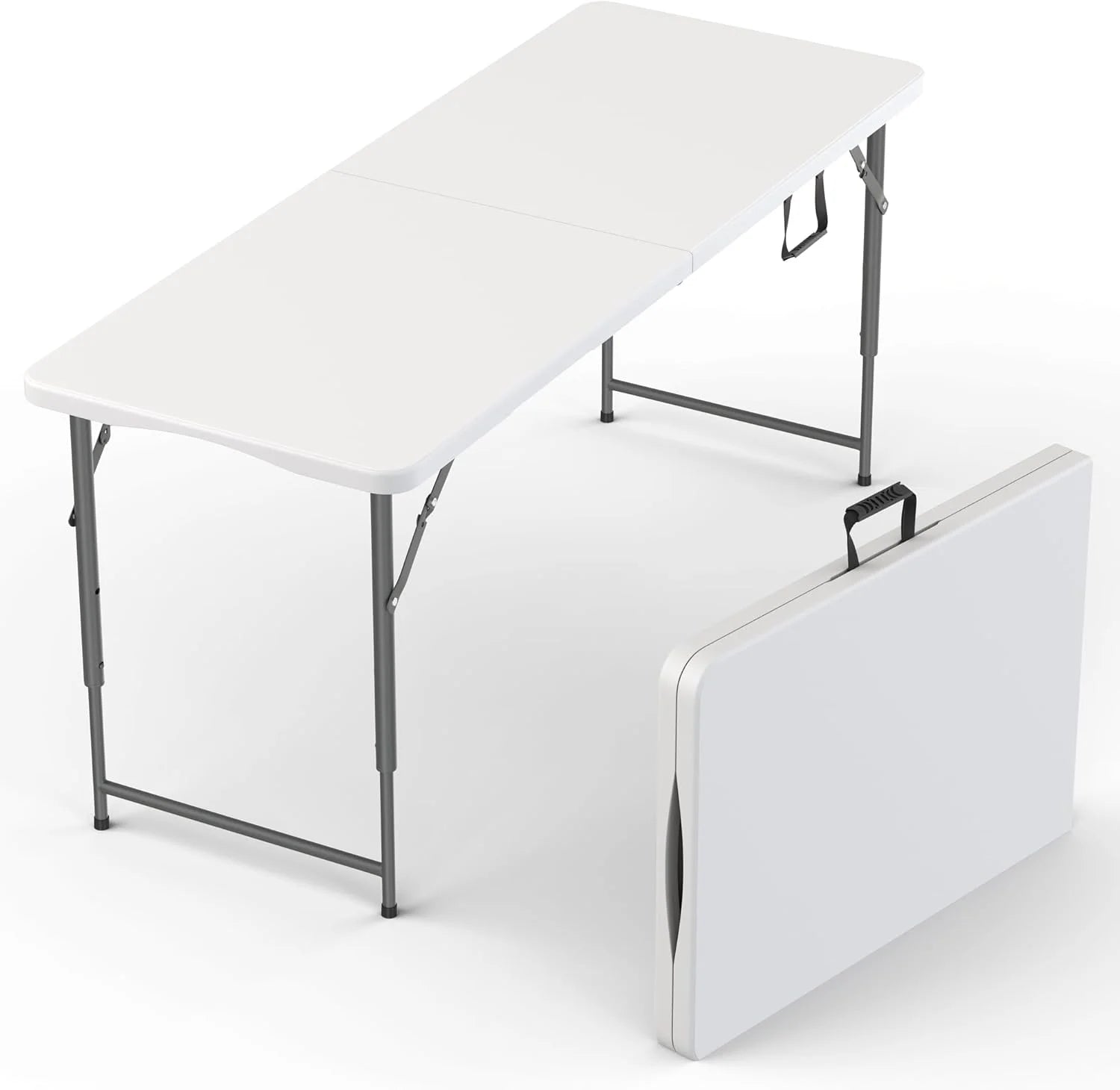 Special Our Modern Space 8 Feet Foldable Table with Built in Handle & Steel Legs, Heavy Duty Portable - Image 4