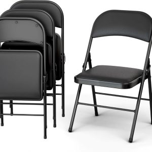 Special Modern Space 10 Pack Foldable Plastic Chair, Folding & Stackable, 350 lbs Capacity Steel Frame Seats for Indoor